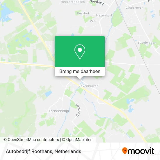 Autobedrijf Roothans kaart
