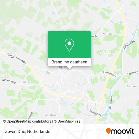 Zeven Drie kaart