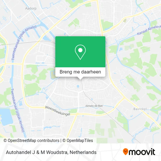 Autohandel J & M Woudstra kaart