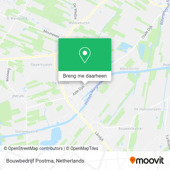 Bouwbedrijf Postma kaart