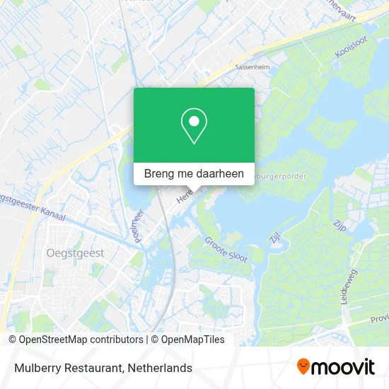 Mulberry Restaurant kaart