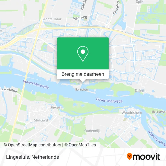 Lingesluis kaart