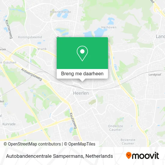 Autobandencentrale Sampermans kaart