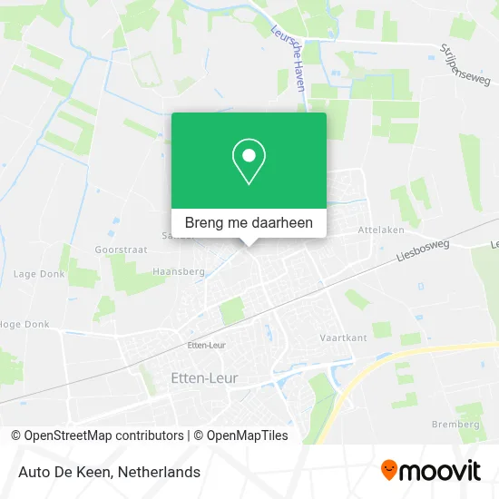 Auto De Keen kaart