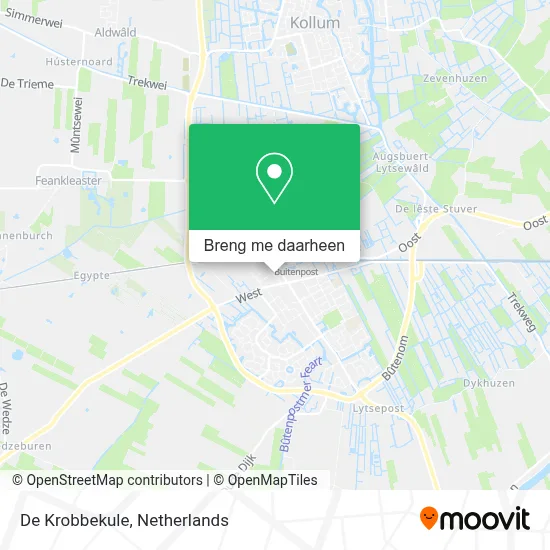 De Krobbekule kaart