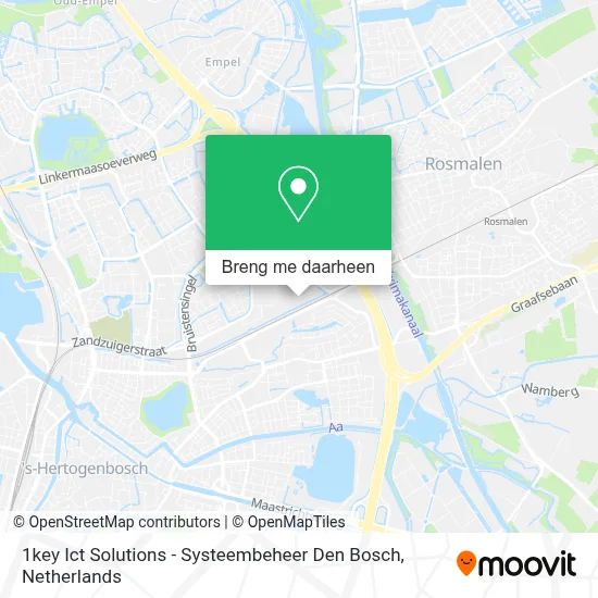1key Ict Solutions - Systeembeheer Den Bosch kaart
