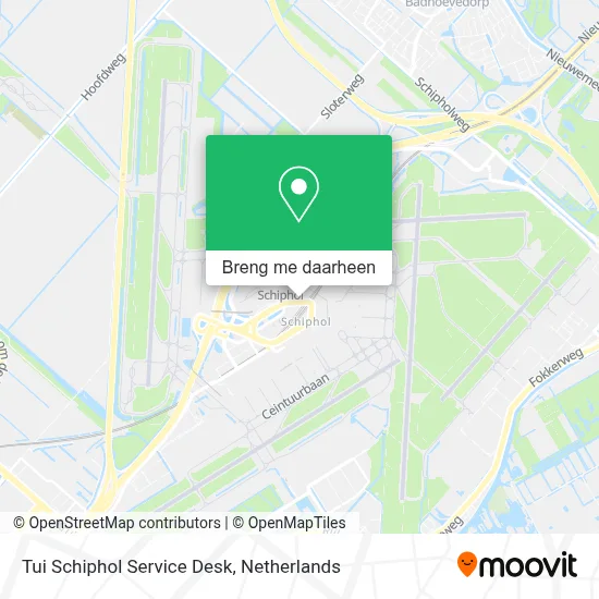 Tui Schiphol Service Desk kaart