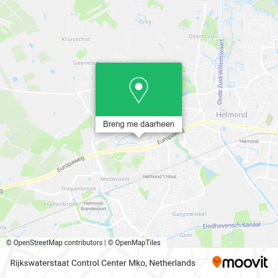 Rijkswaterstaat Control Center Mko kaart