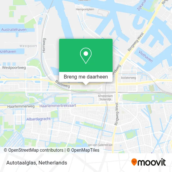 Autotaalglas kaart