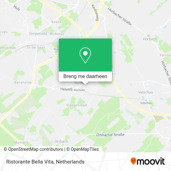 Ristorante Bella Vita kaart