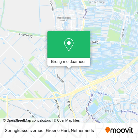 Springkussenverhuur Groene Hart kaart