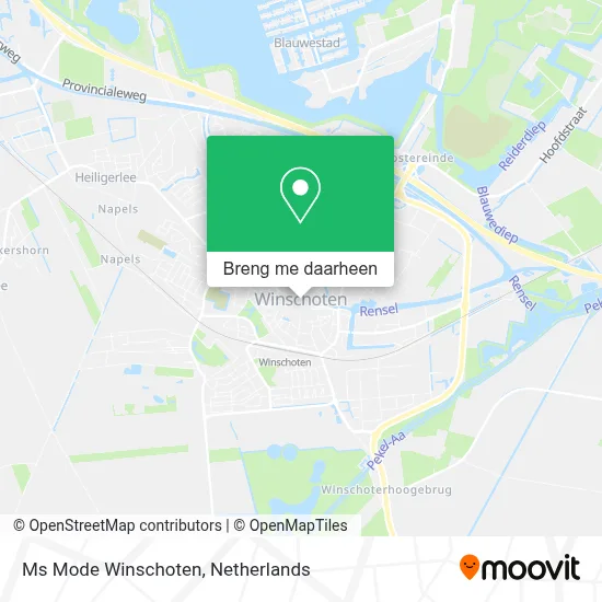Ms Mode Winschoten kaart
