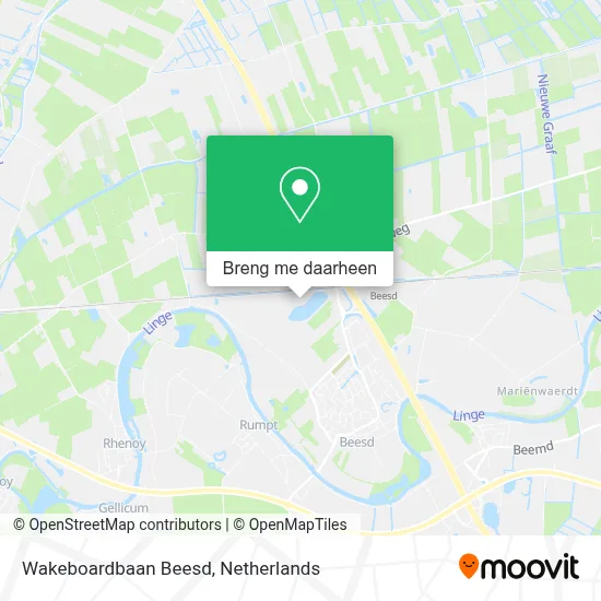 Wakeboardbaan Beesd kaart