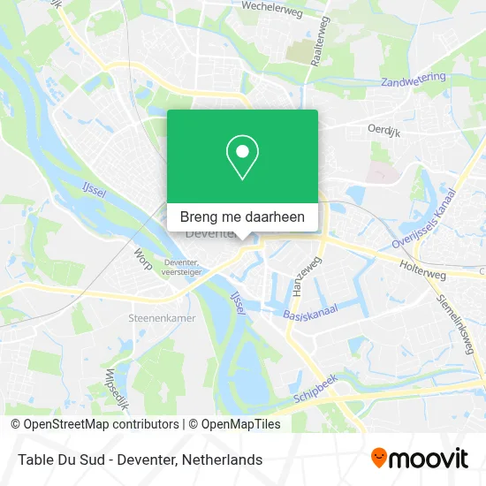 Table Du Sud - Deventer kaart