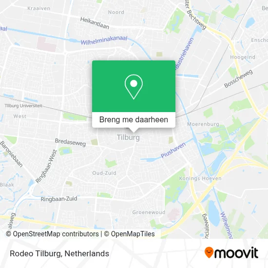 Rodeo Tilburg kaart