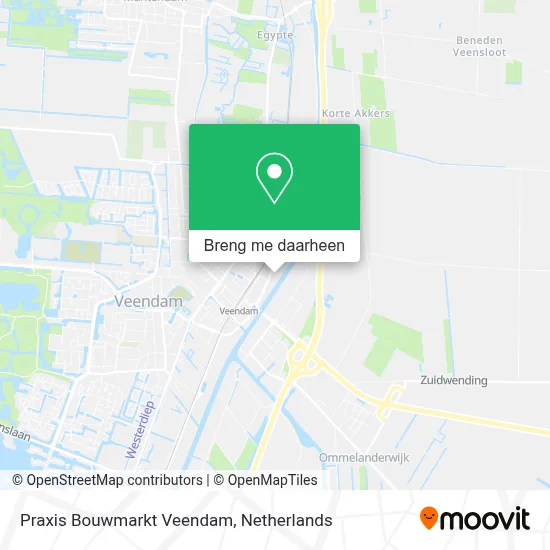 Praxis Bouwmarkt Veendam kaart