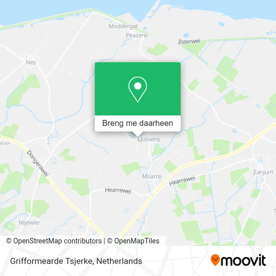 Grifformearde Tsjerke kaart