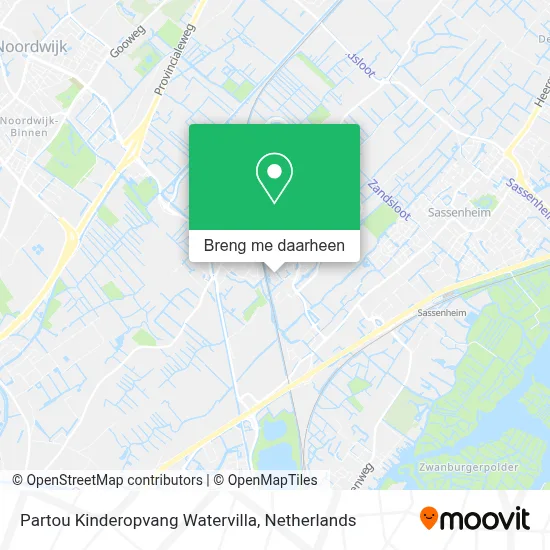Partou Kinderopvang Watervilla kaart