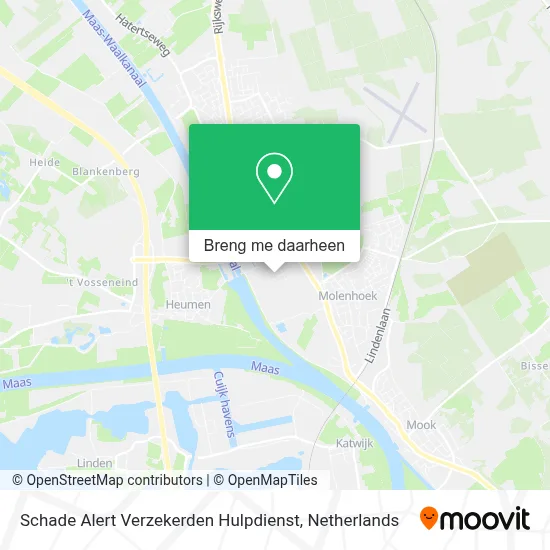 Schade Alert Verzekerden Hulpdienst kaart