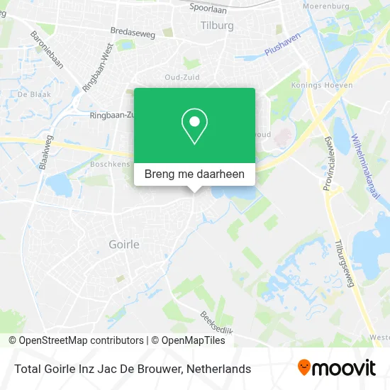 Total Goirle Inz Jac De Brouwer kaart