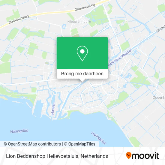 Lion Beddenshop Hellevoetsluis kaart