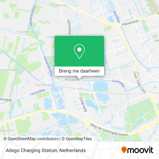 Allego Charging Station kaart