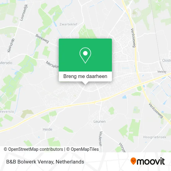 B&B Bolwerk Venray kaart