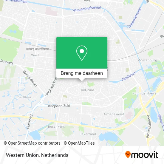 Western Union kaart