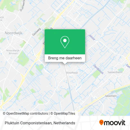 Pluktuin Componistenlaan kaart