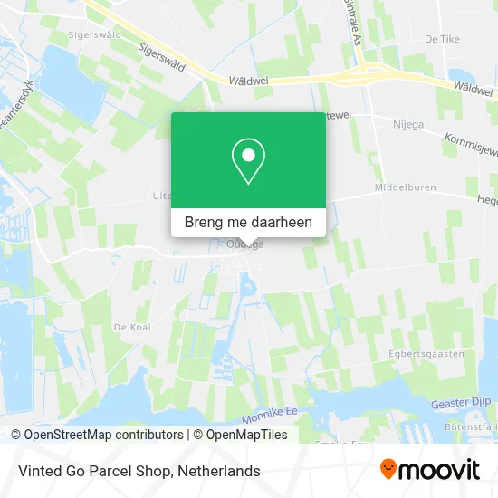 Vinted Go Parcel Shop kaart