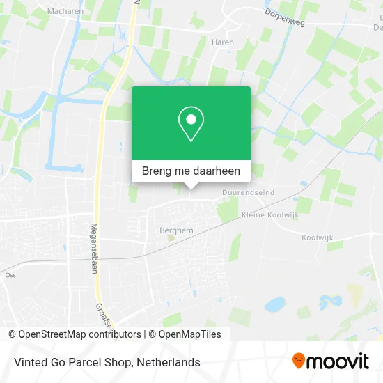 Vinted Go Parcel Shop kaart