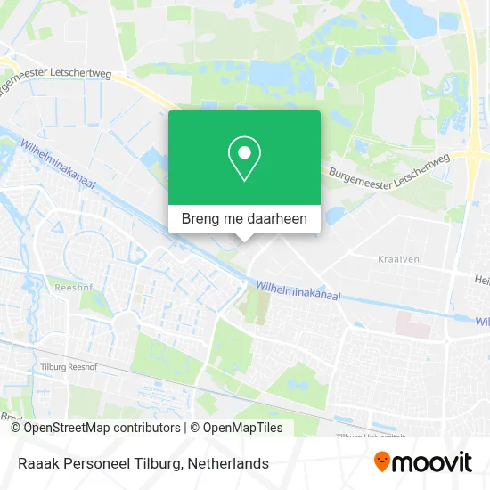 Raaak Personeel Tilburg kaart