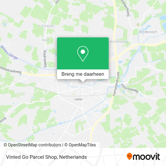Vinted Go Parcel Shop kaart
