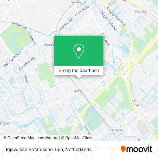 Rijswijkse Botanische Tuin kaart