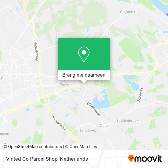 Vinted Go Parcel Shop kaart