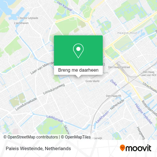 Paleis Westeinde kaart