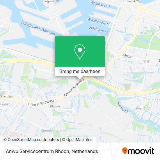 Anwb Servicecentrum Rhoon kaart