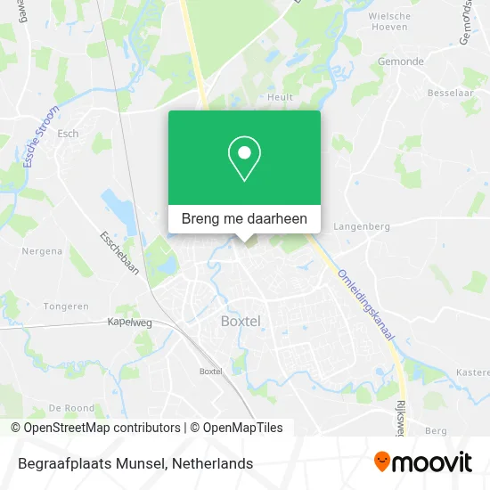 Begraafplaats Munsel kaart