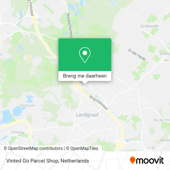 Vinted Go Parcel Shop kaart