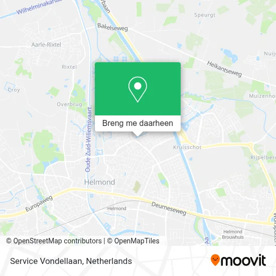 Service Vondellaan kaart