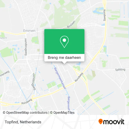 Topfind kaart