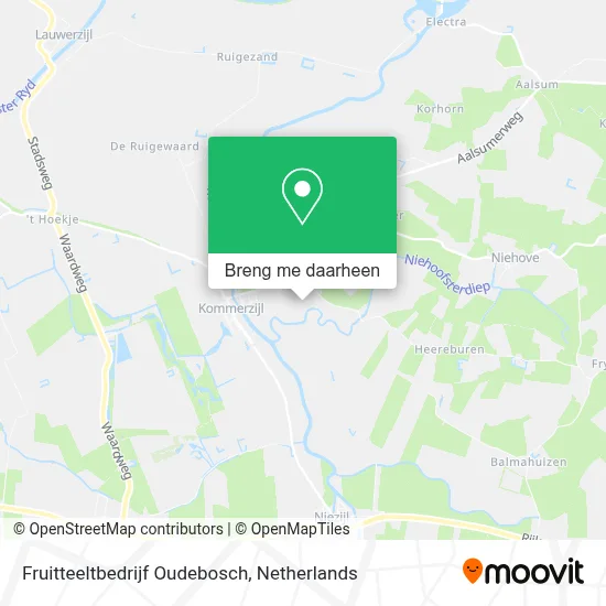 Fruitteeltbedrijf Oudebosch kaart