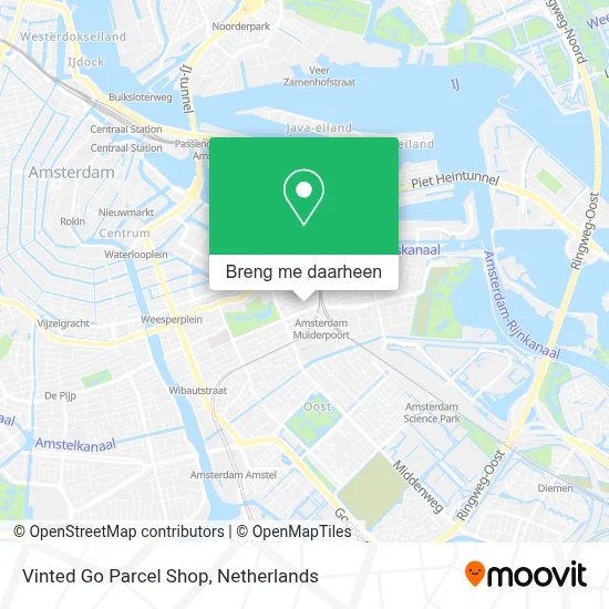 Vinted Go Parcel Shop kaart