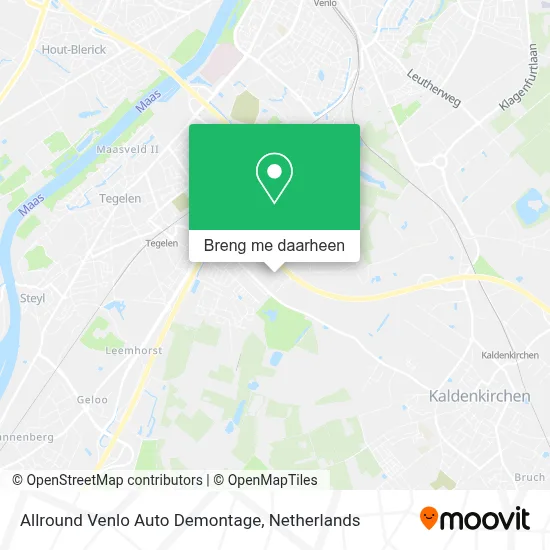 Allround Venlo Auto Demontage kaart