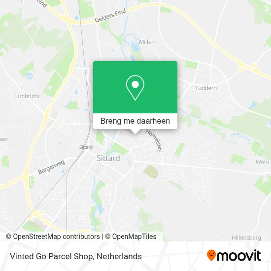 Vinted Go Parcel Shop kaart