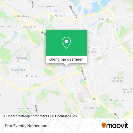 Star Events kaart