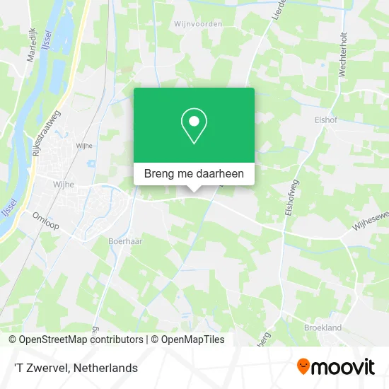 'T Zwervel kaart