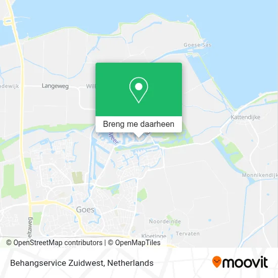 Behangservice Zuidwest kaart