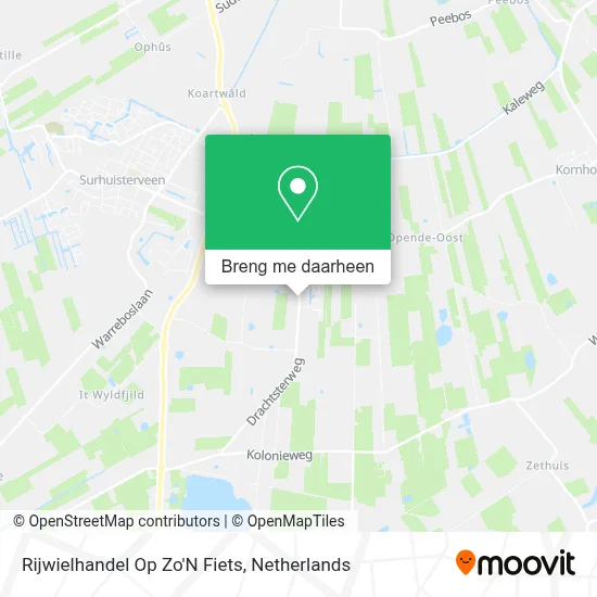 Rijwielhandel Op Zo'N Fiets kaart
