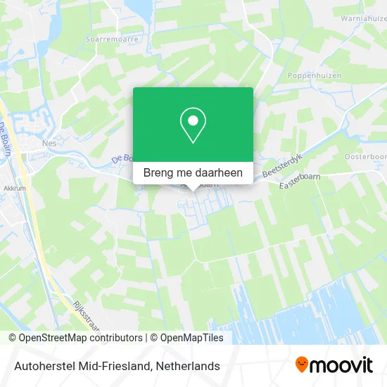 Autoherstel Mid-Friesland kaart